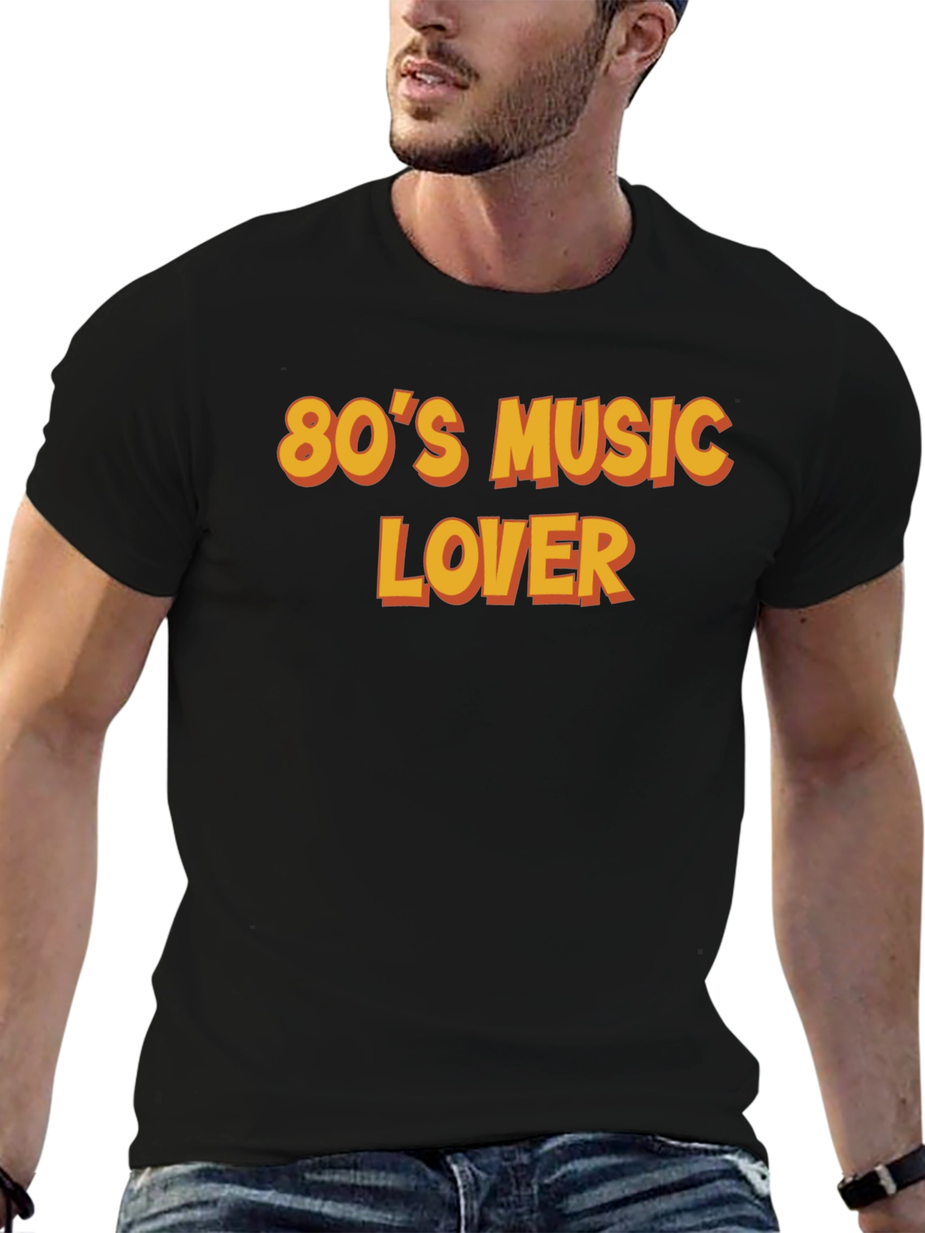 80s Music Lover Black T-Shirt