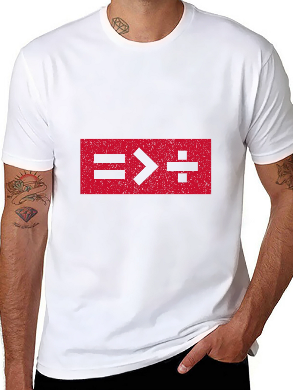 Equals Greater Than Divide Math T-Shirt