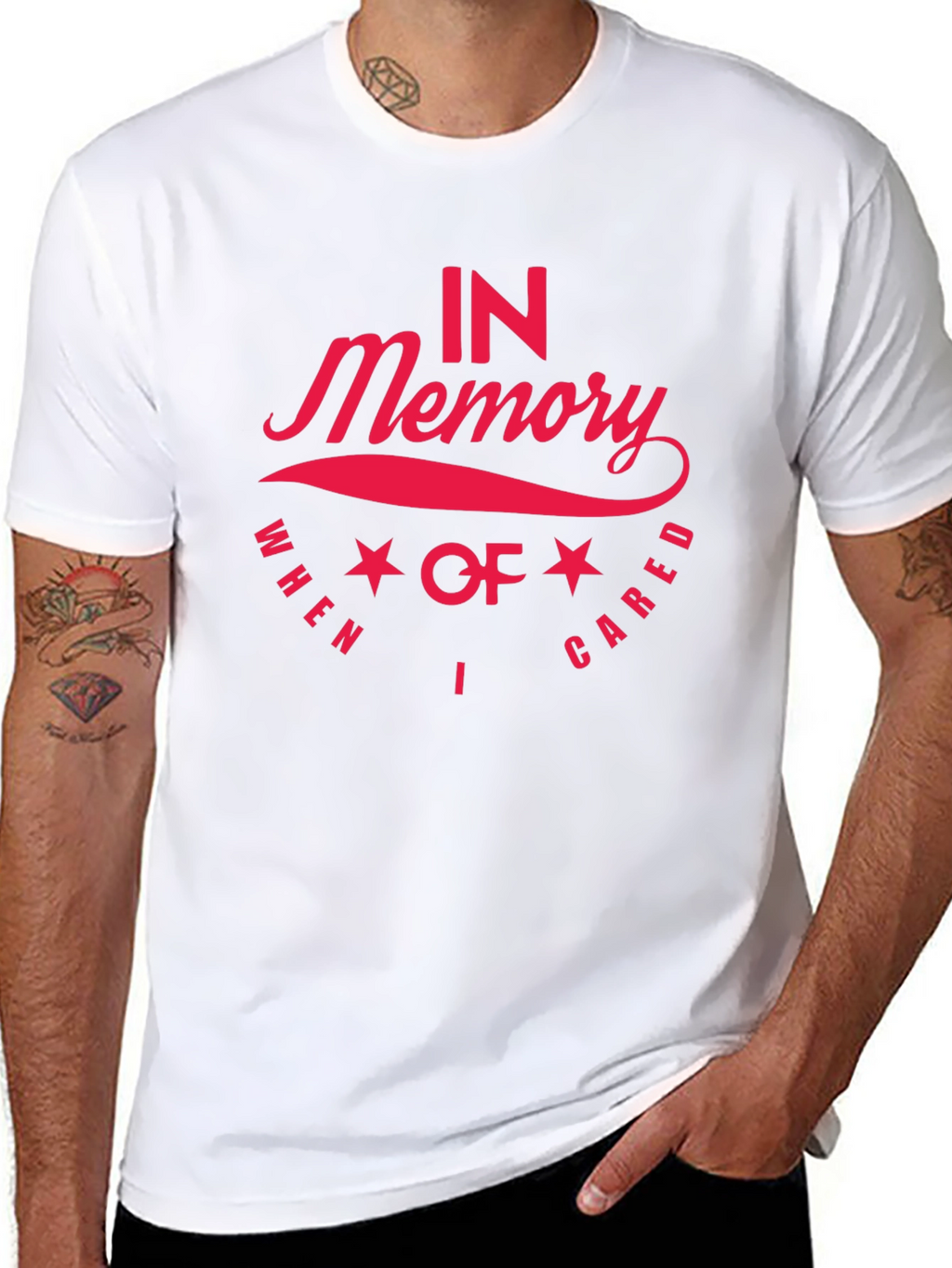 In Memory T-Shirt - Red Graphic Print