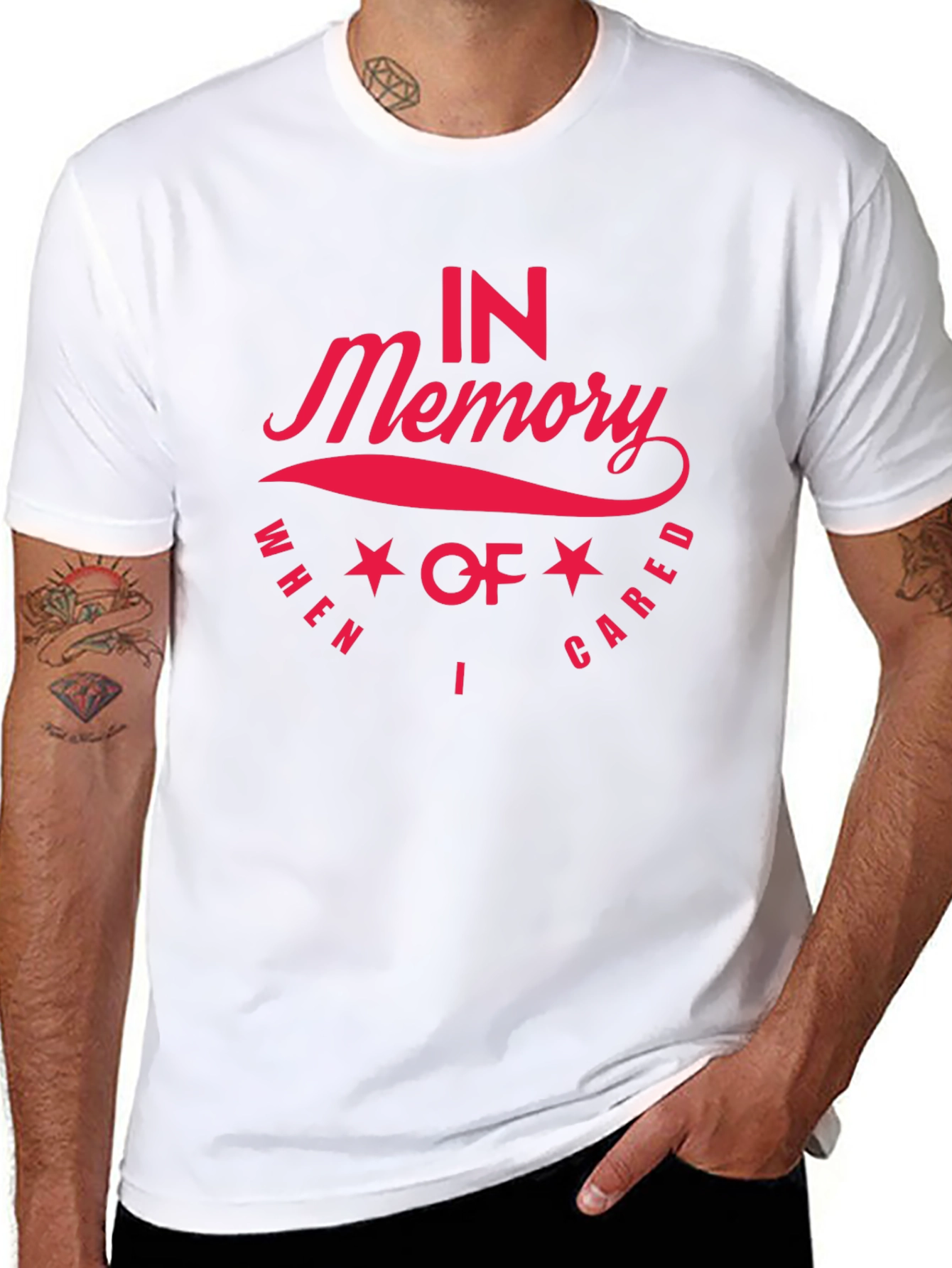 In Memory T-Shirt - Red Graphic Print
