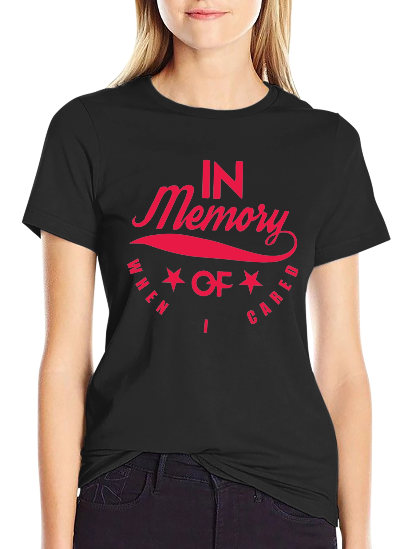 In Memory T-Shirt - Red Graphic Print