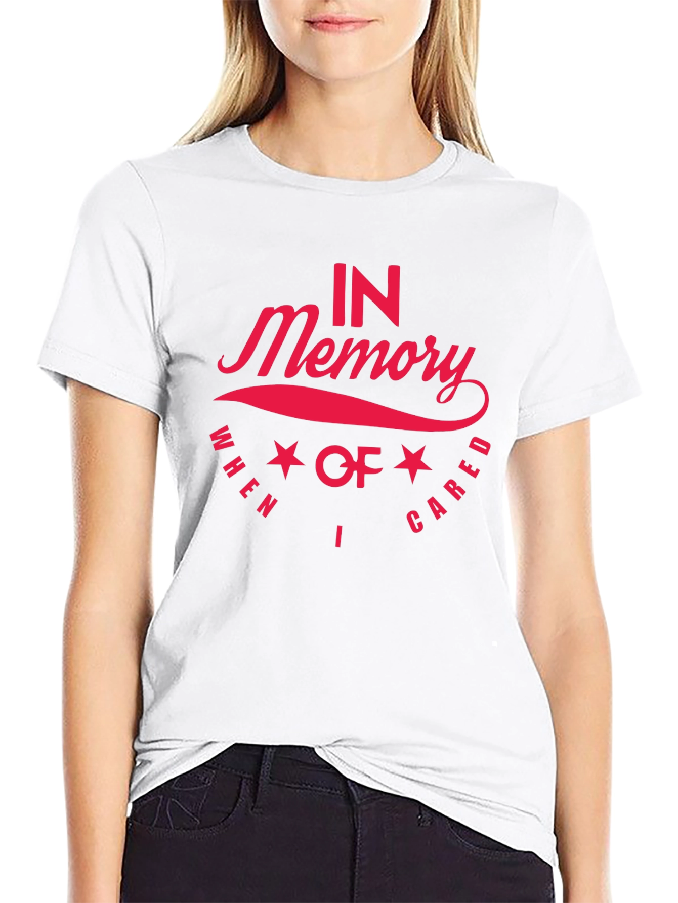 In Memory T-Shirt - Red Graphic Print