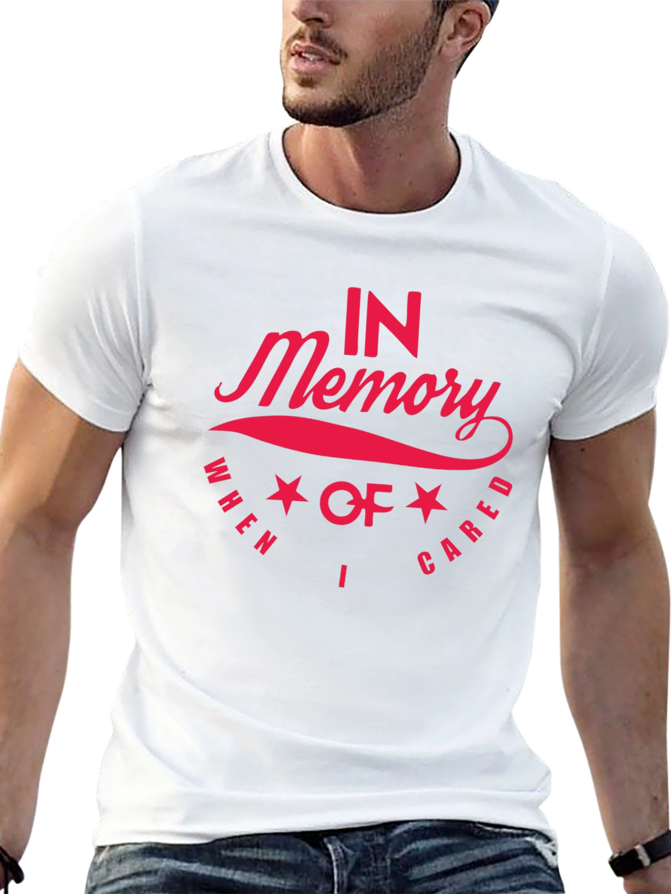 In Memory T-Shirt - Red Graphic Print
