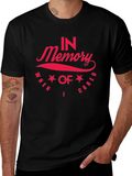In Memory T-Shirt - Red Graphic Print