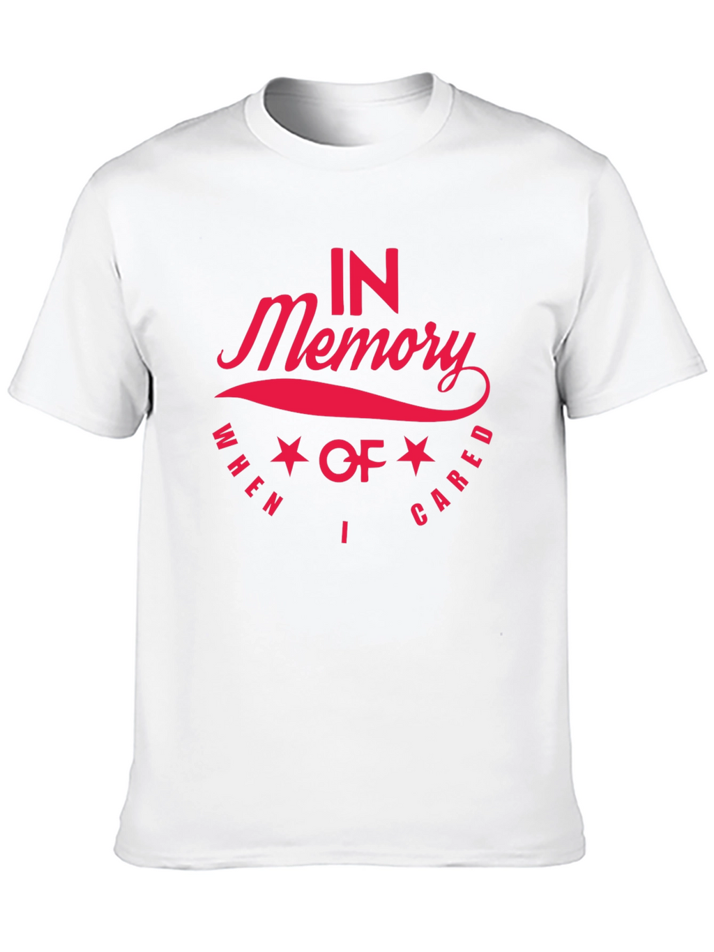 In Memory T-Shirt - Red Graphic Print