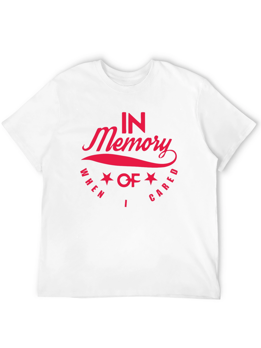 In Memory T-Shirt - Red Graphic Print