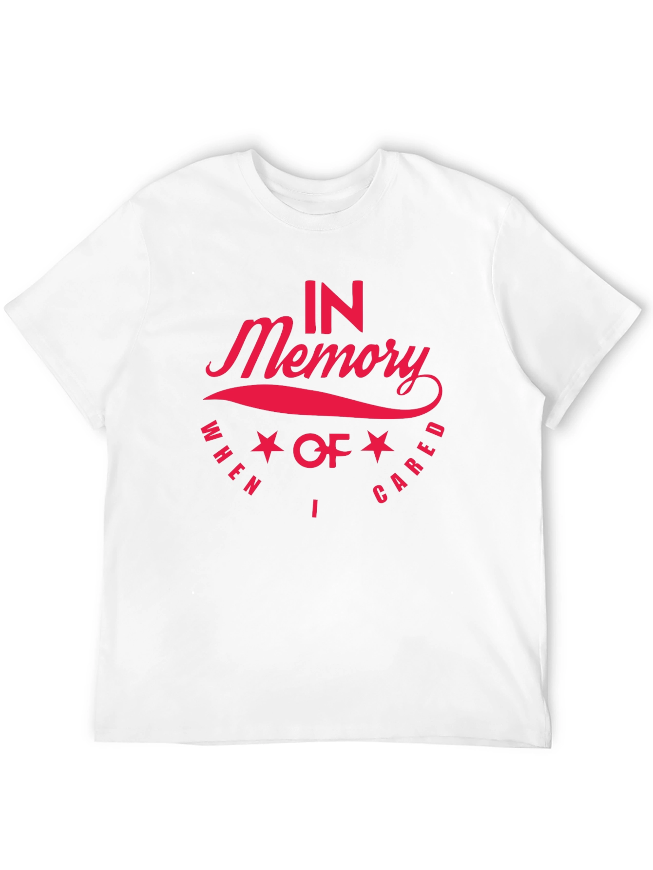In Memory T-Shirt - Red Graphic Print