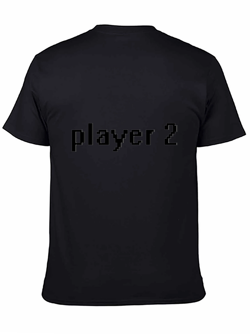 Player 2 Pixel Graphic Black T-Shirt