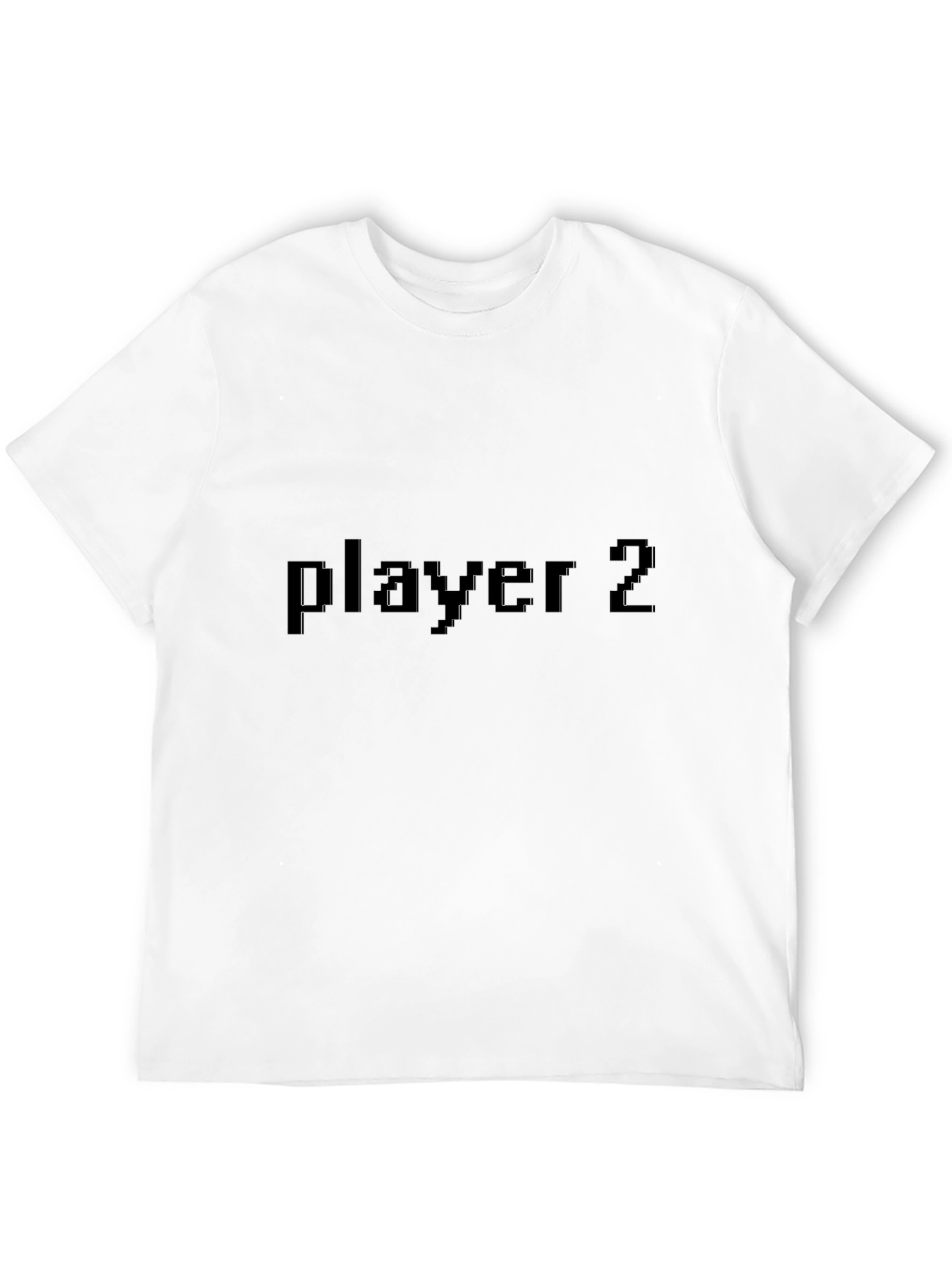 Player 2 Pixel Graphic Black T-Shirt