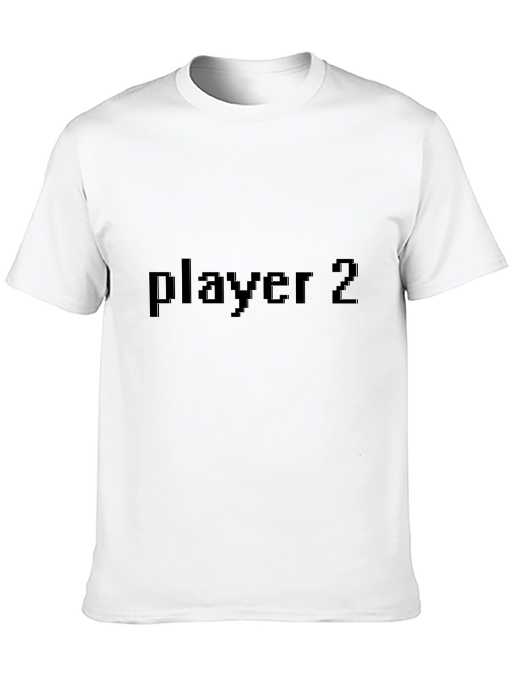 Player 2 Pixel Graphic Black T-Shirt