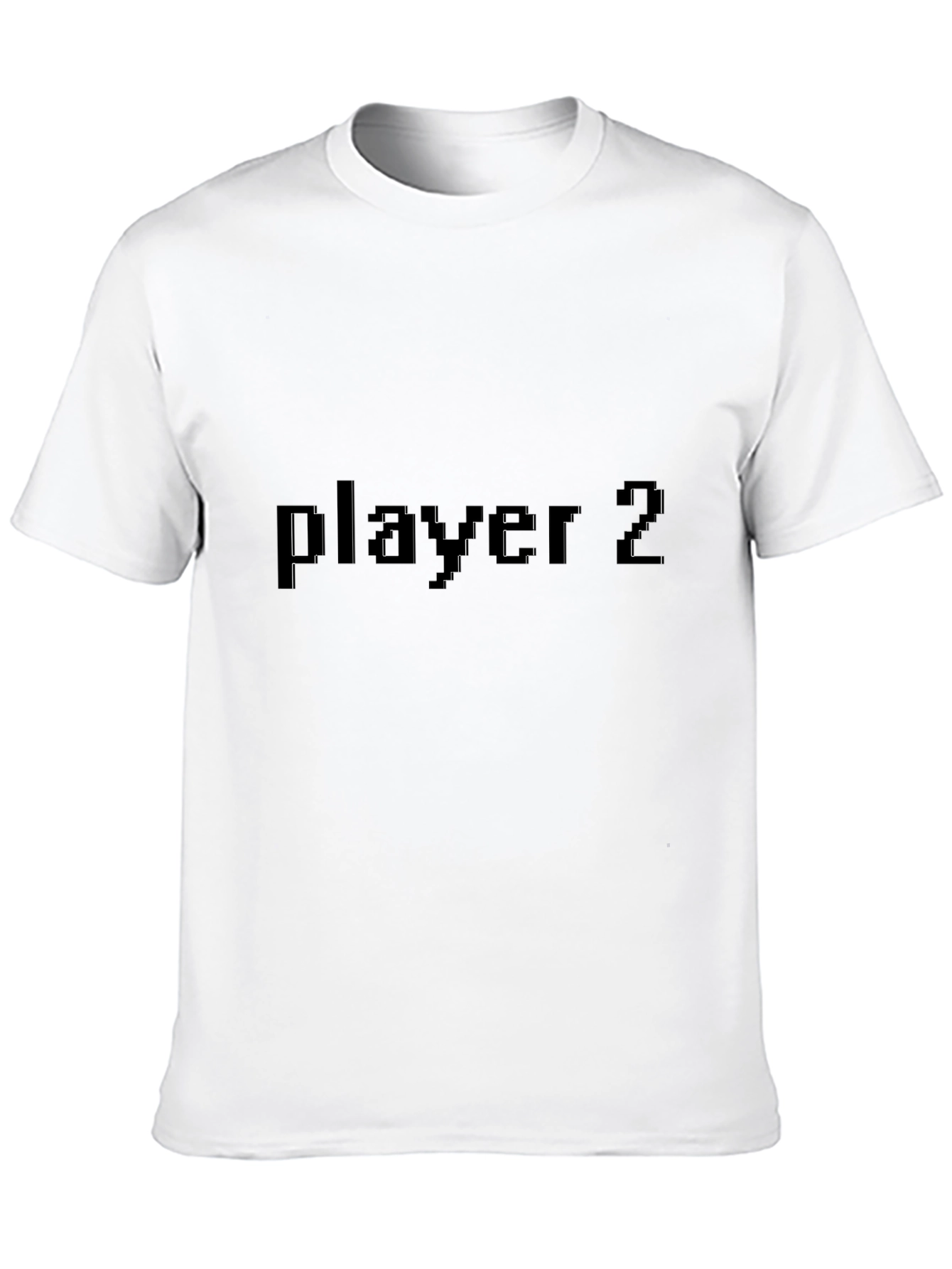 Player 2 Pixel Graphic Black T-Shirt