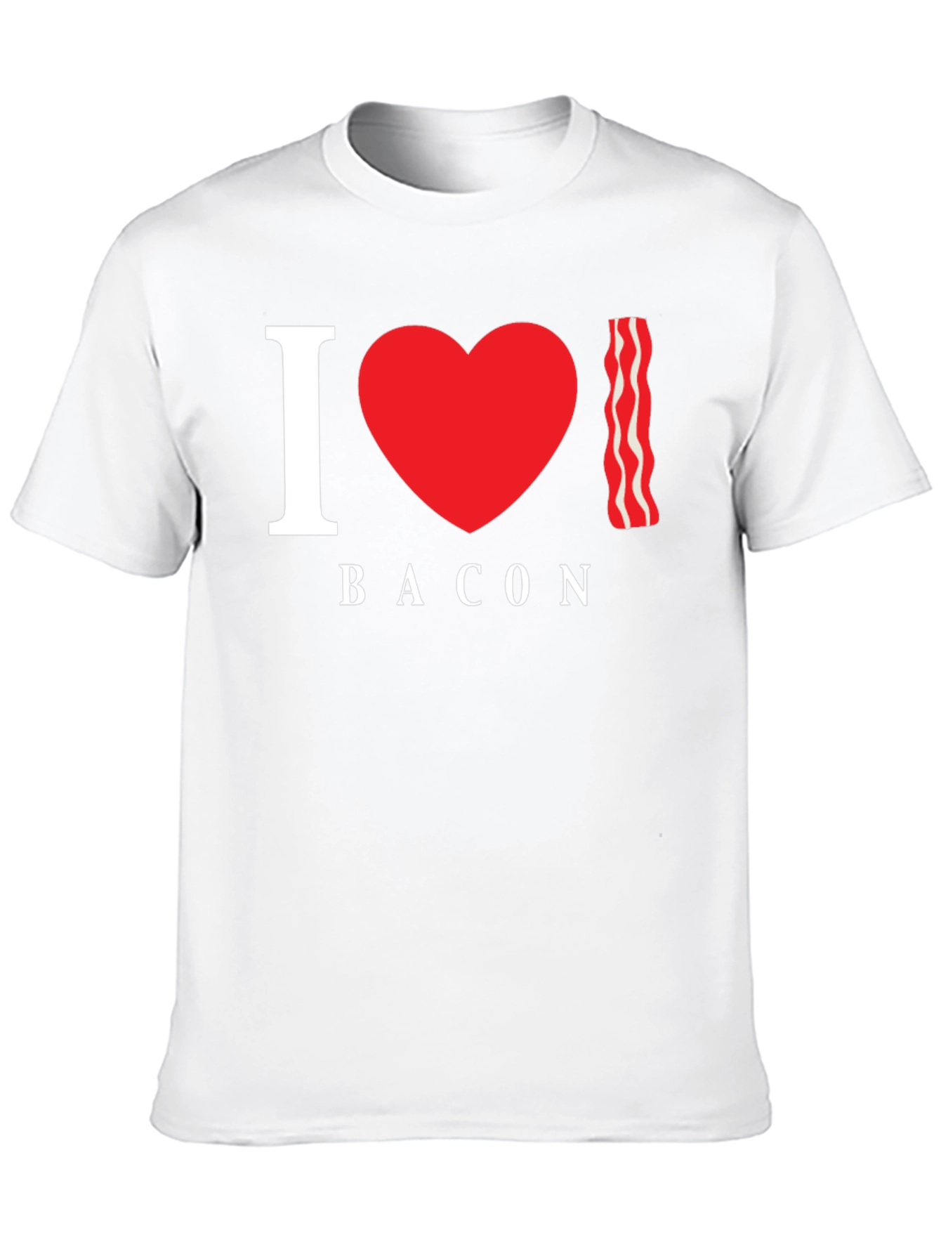 I Heart Bacon Black T-Shirt