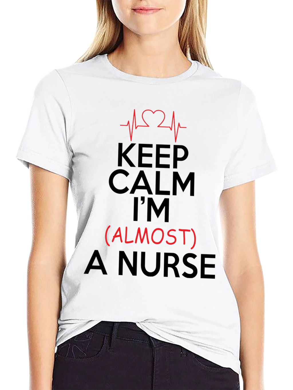 Keep Calm Almost Nurse T-Shirt Funny Future RN Gift