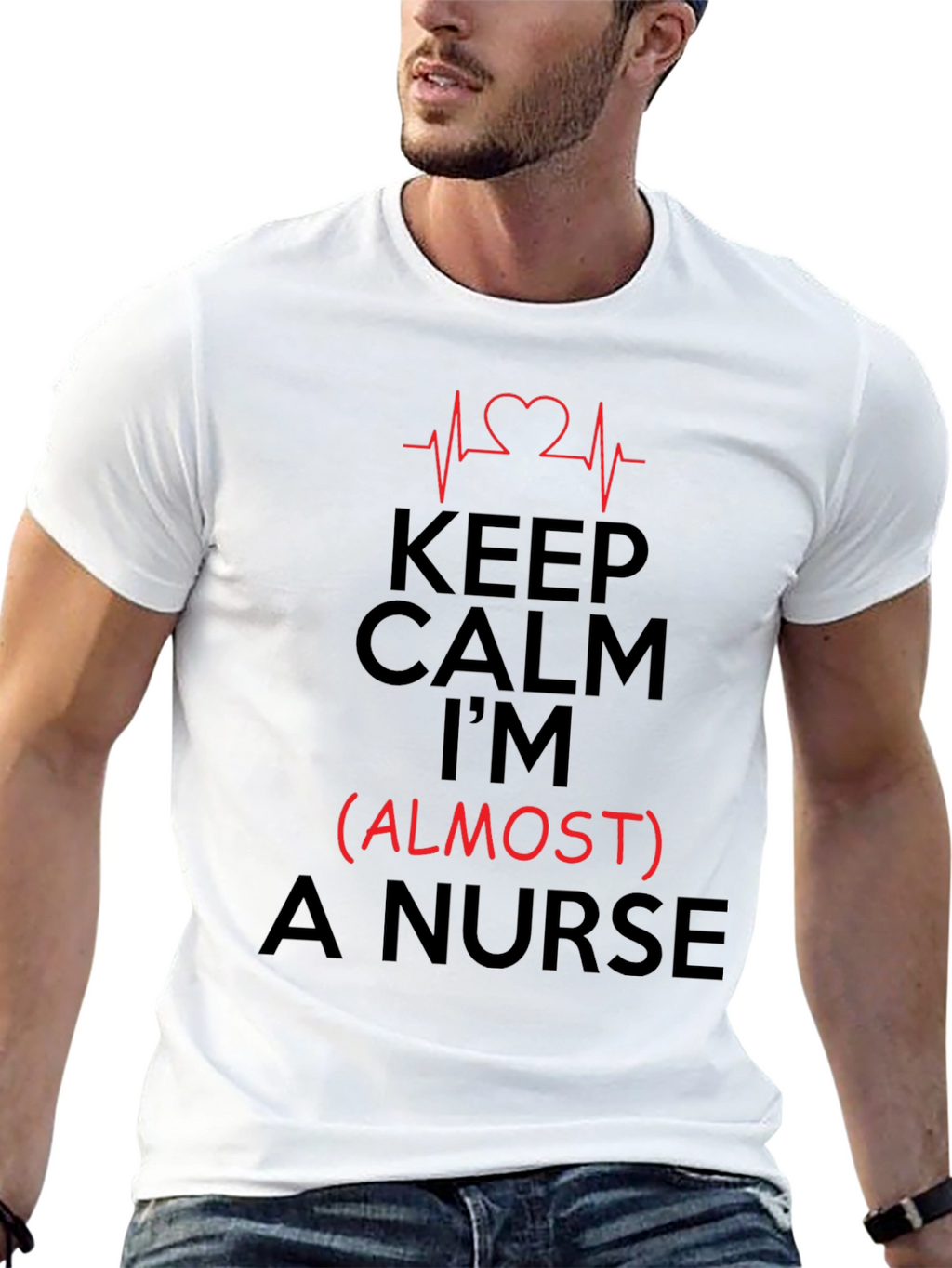 Keep Calm Almost Nurse T-Shirt Funny Future RN Gift