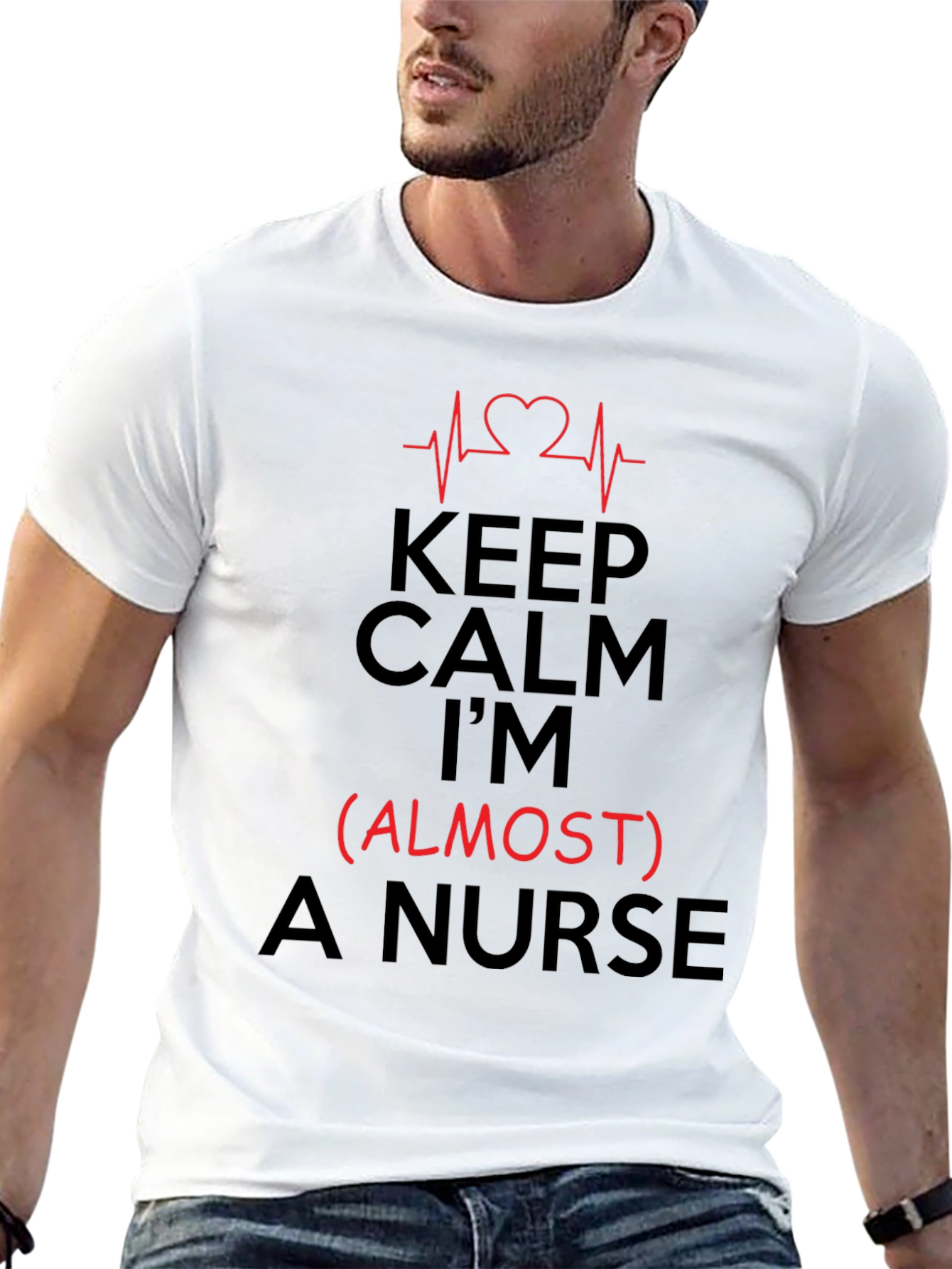 Keep Calm Almost Nurse T-Shirt Funny Future RN Gift