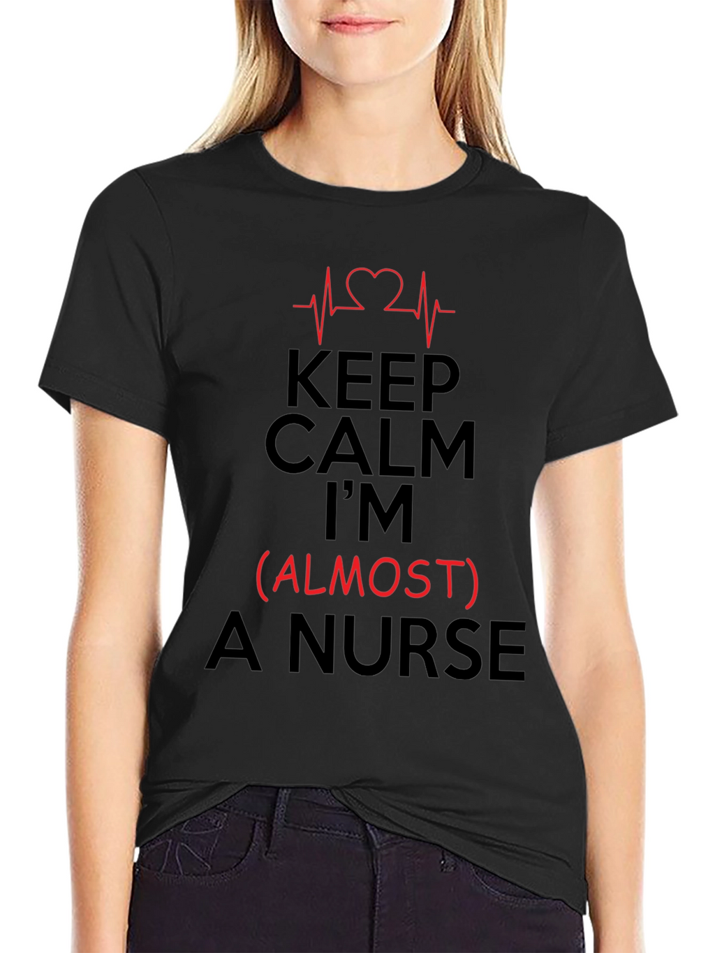 Keep Calm Almost Nurse T-Shirt Funny Future RN Gift