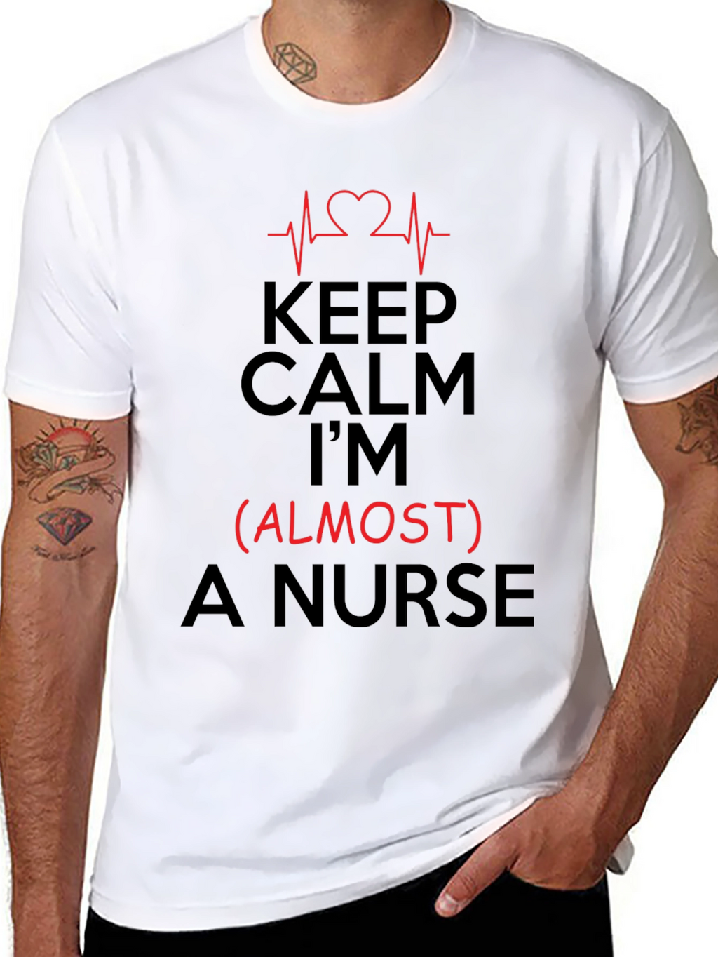 Keep Calm Almost Nurse T-Shirt Funny Future RN Gift