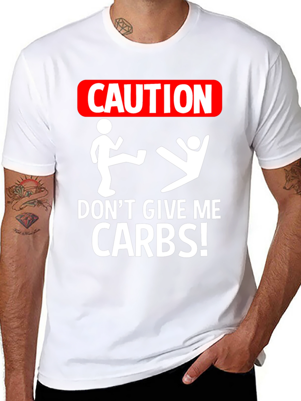 Caution: Dont Give Me Carbs! Graphic Tee