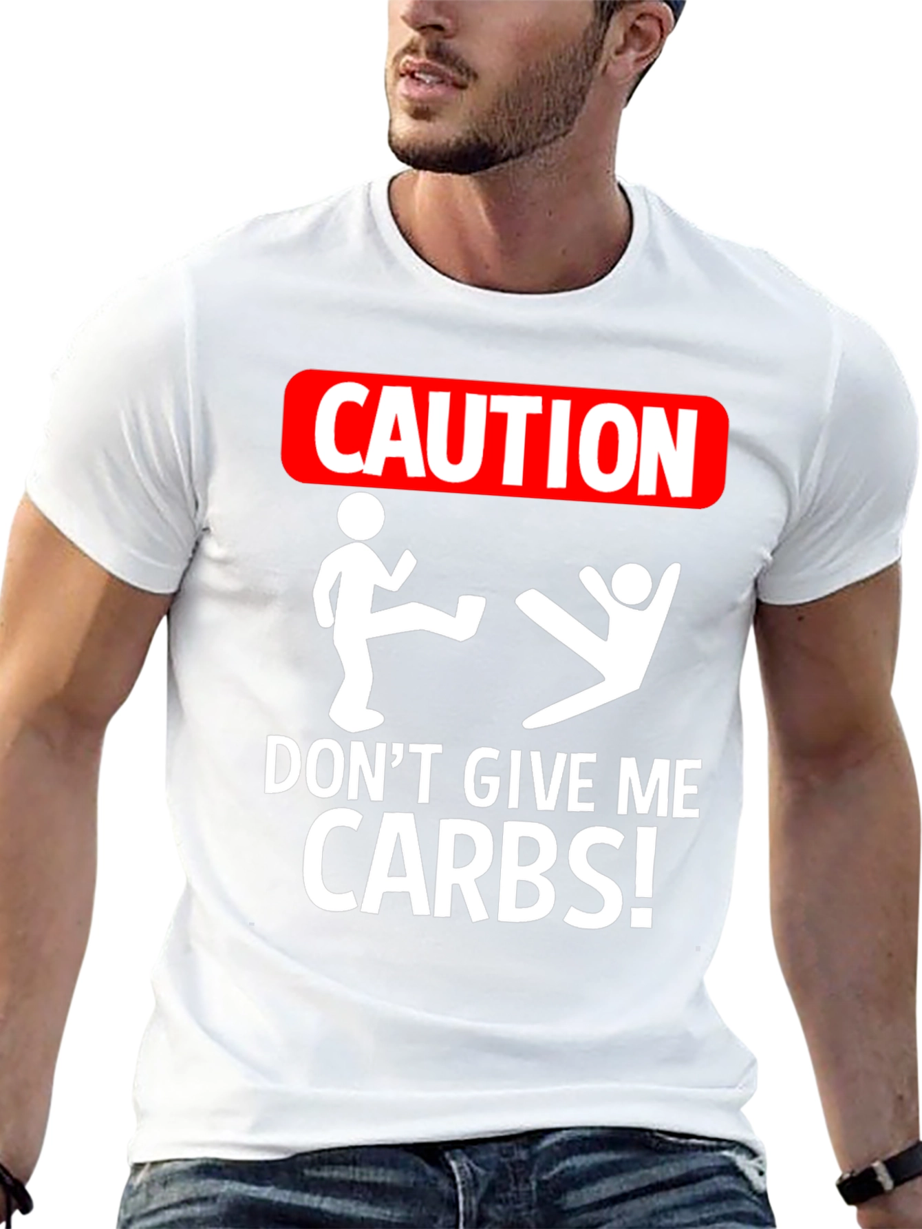 Caution: Dont Give Me Carbs! Graphic Tee