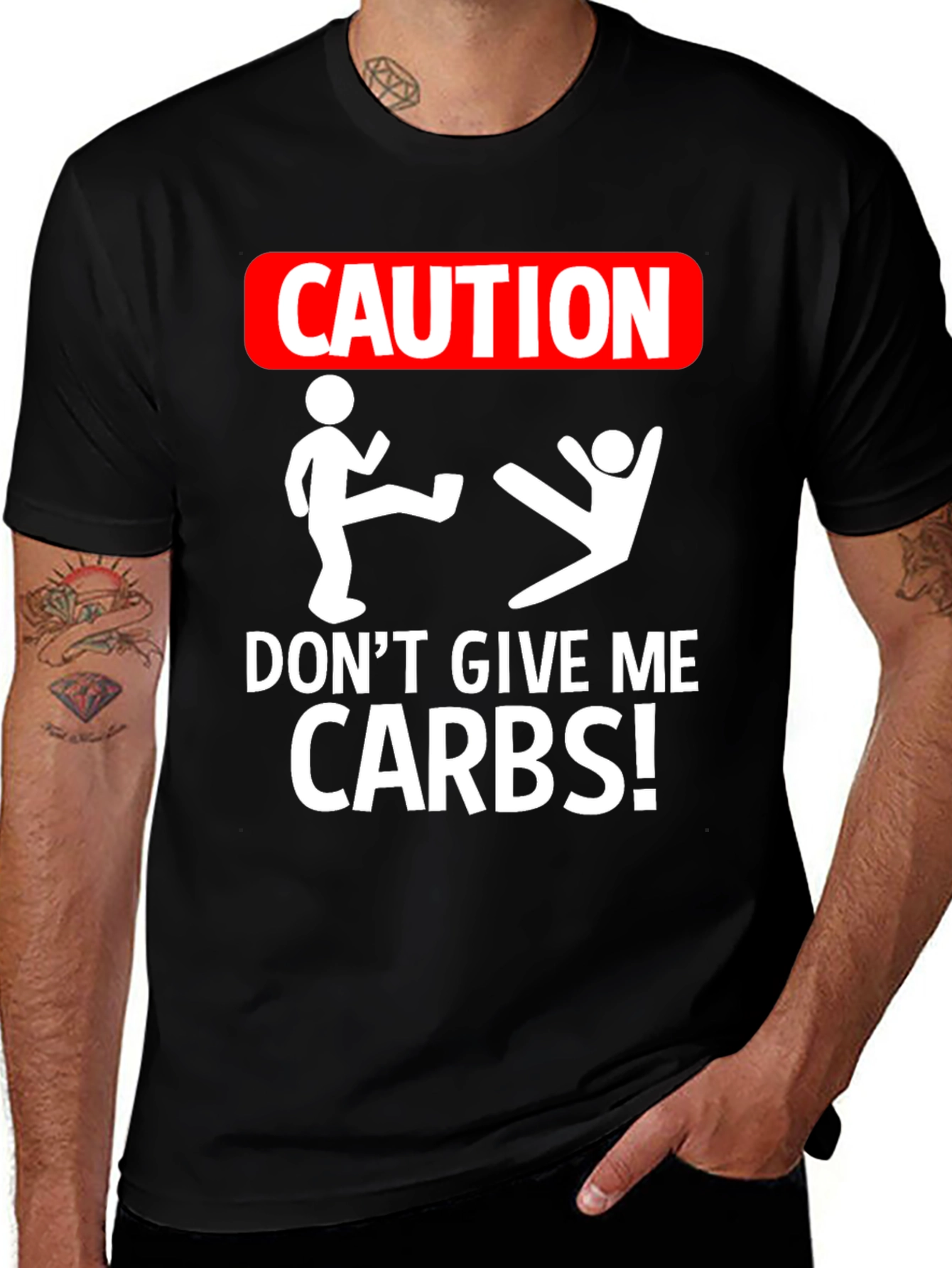 Caution: Dont Give Me Carbs! Graphic Tee