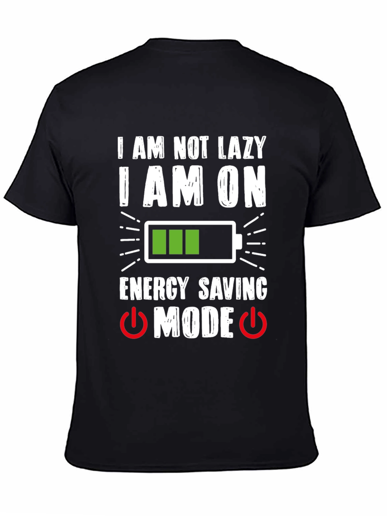 Funny Energy Saving Mode Graphic T-Shirt