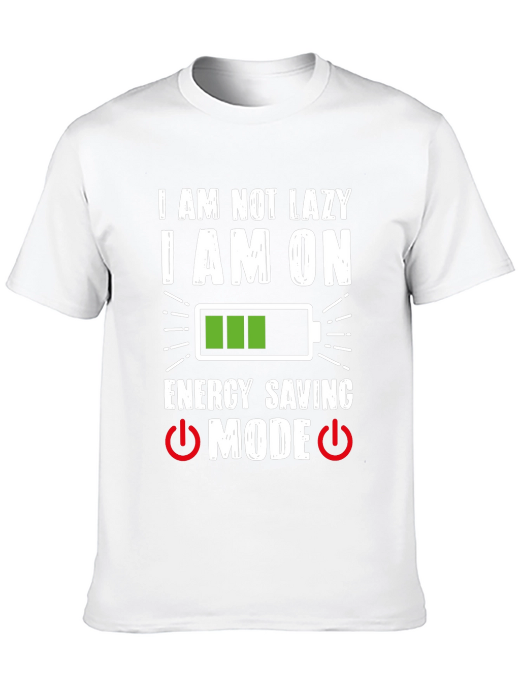 Funny Energy Saving Mode Graphic T-Shirt