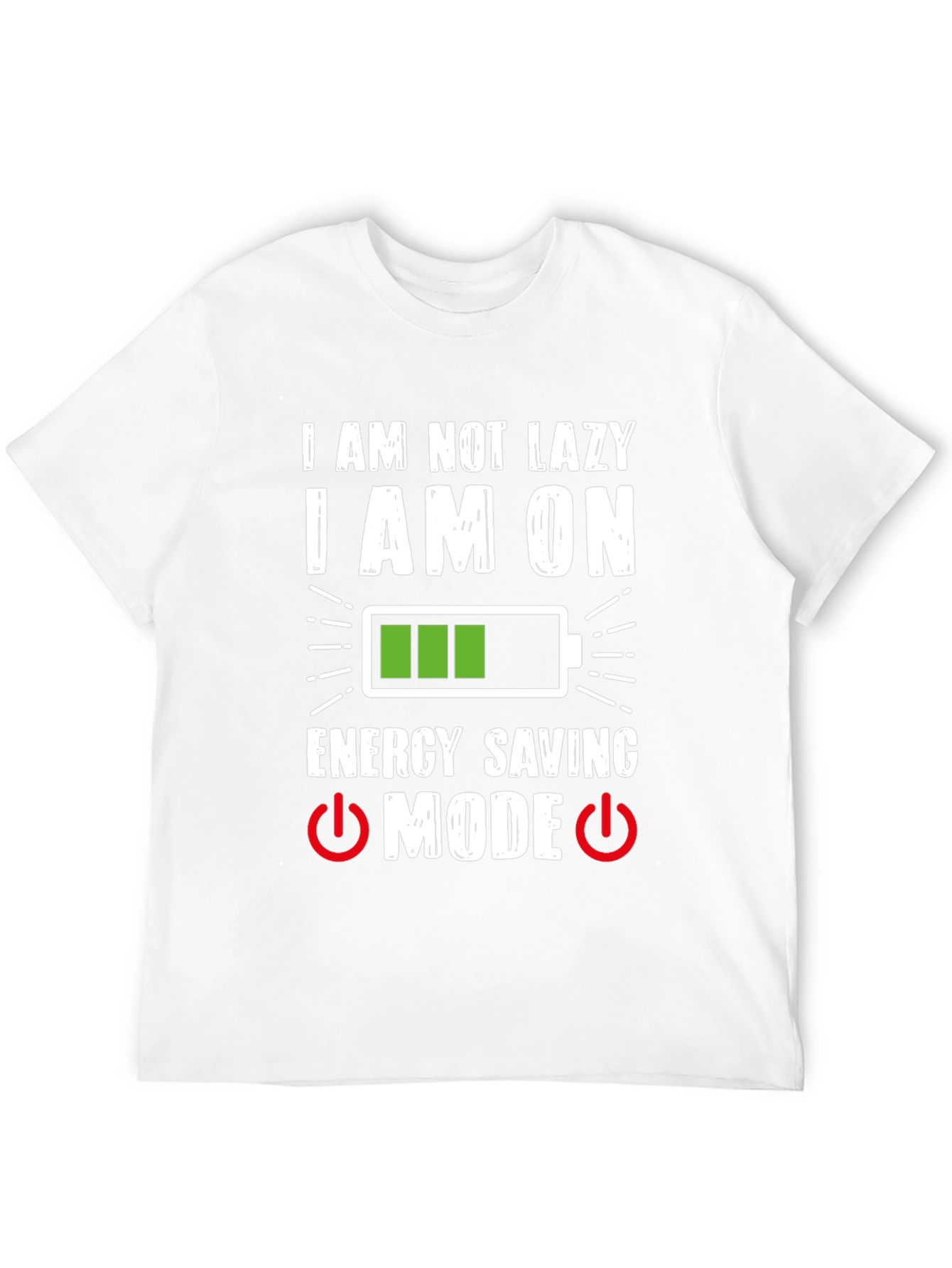 Funny Energy Saving Mode Graphic T-Shirt