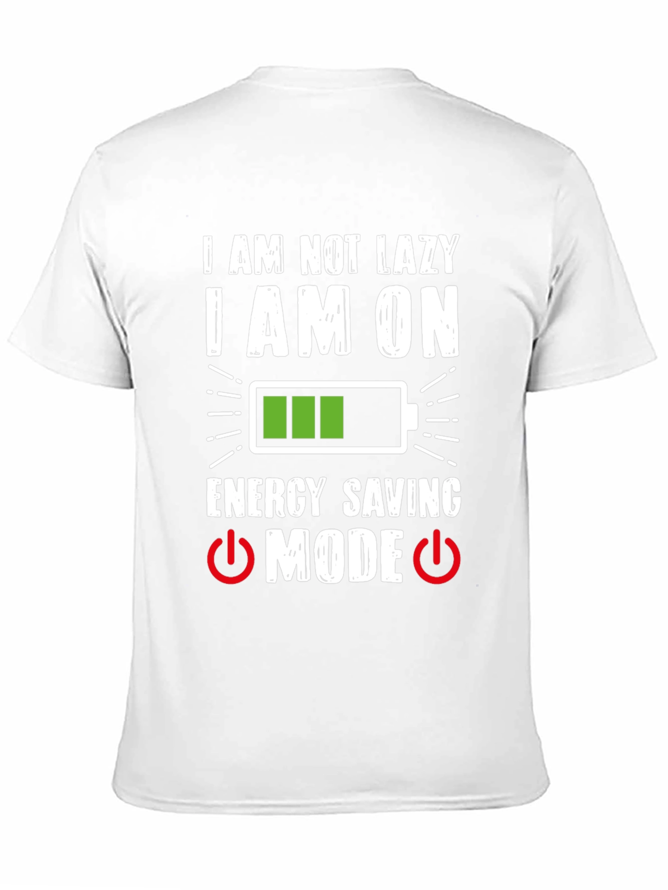 Funny Energy Saving Mode Graphic T-Shirt