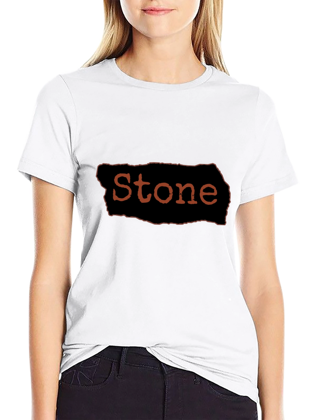 Stone Graphic Black T-Shirt Casual Wear