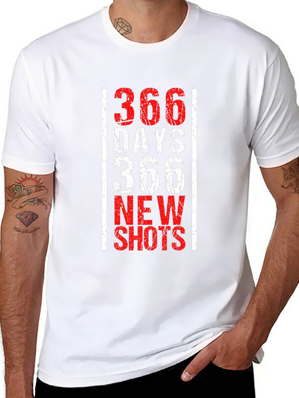 366 Days New Shots Black Graphic Tee