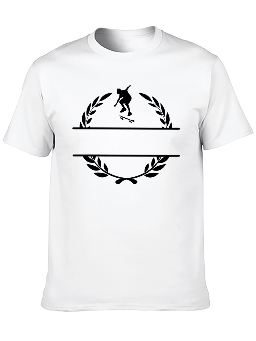 Skateboarder Laurel Black T-Shirt