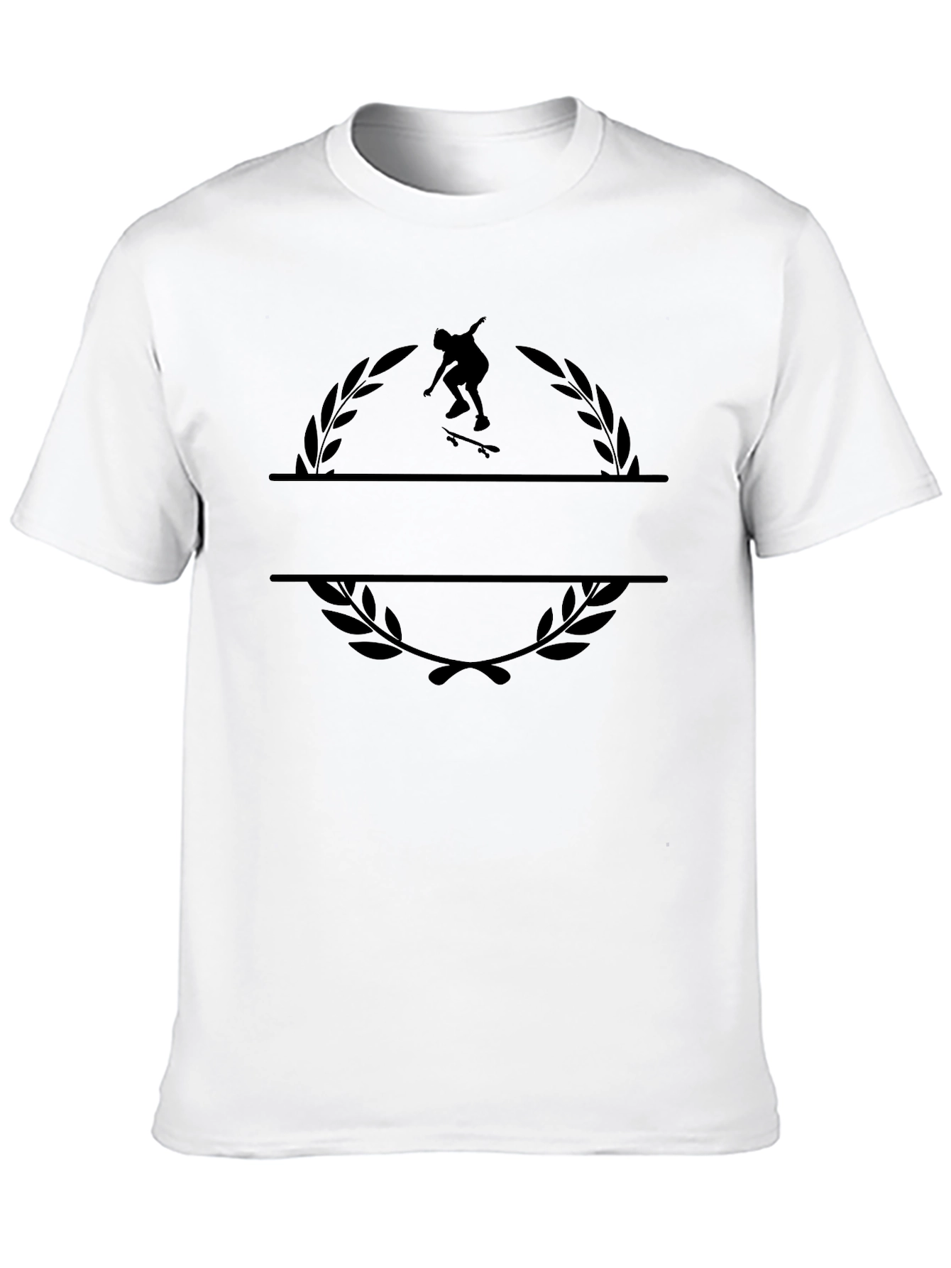 Skateboarder Laurel Black T-Shirt