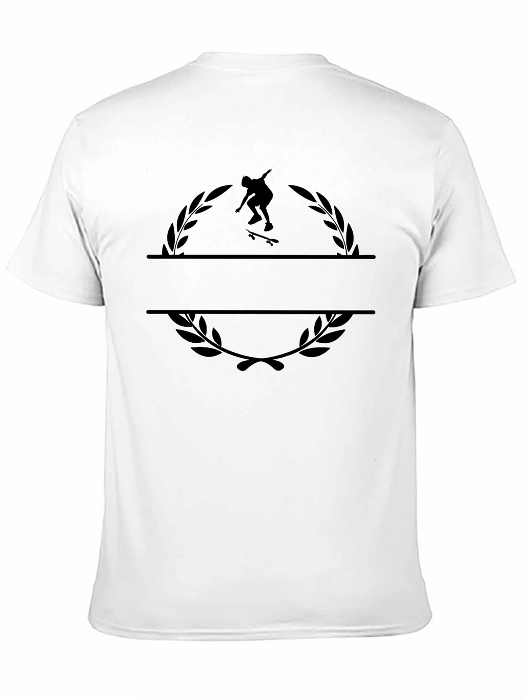 Skateboarder Laurel Black T-Shirt
