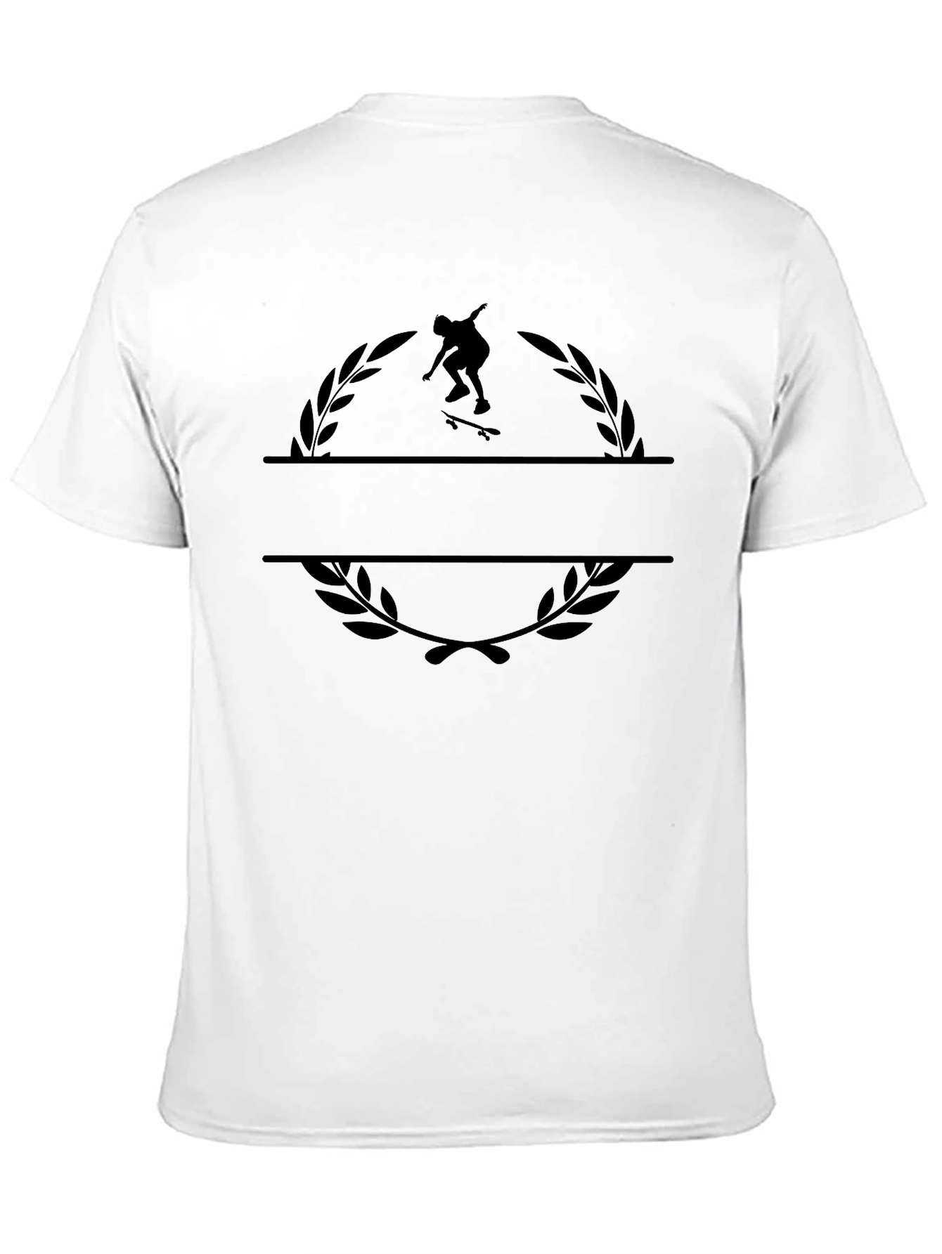 Skateboarder Laurel Black T-Shirt