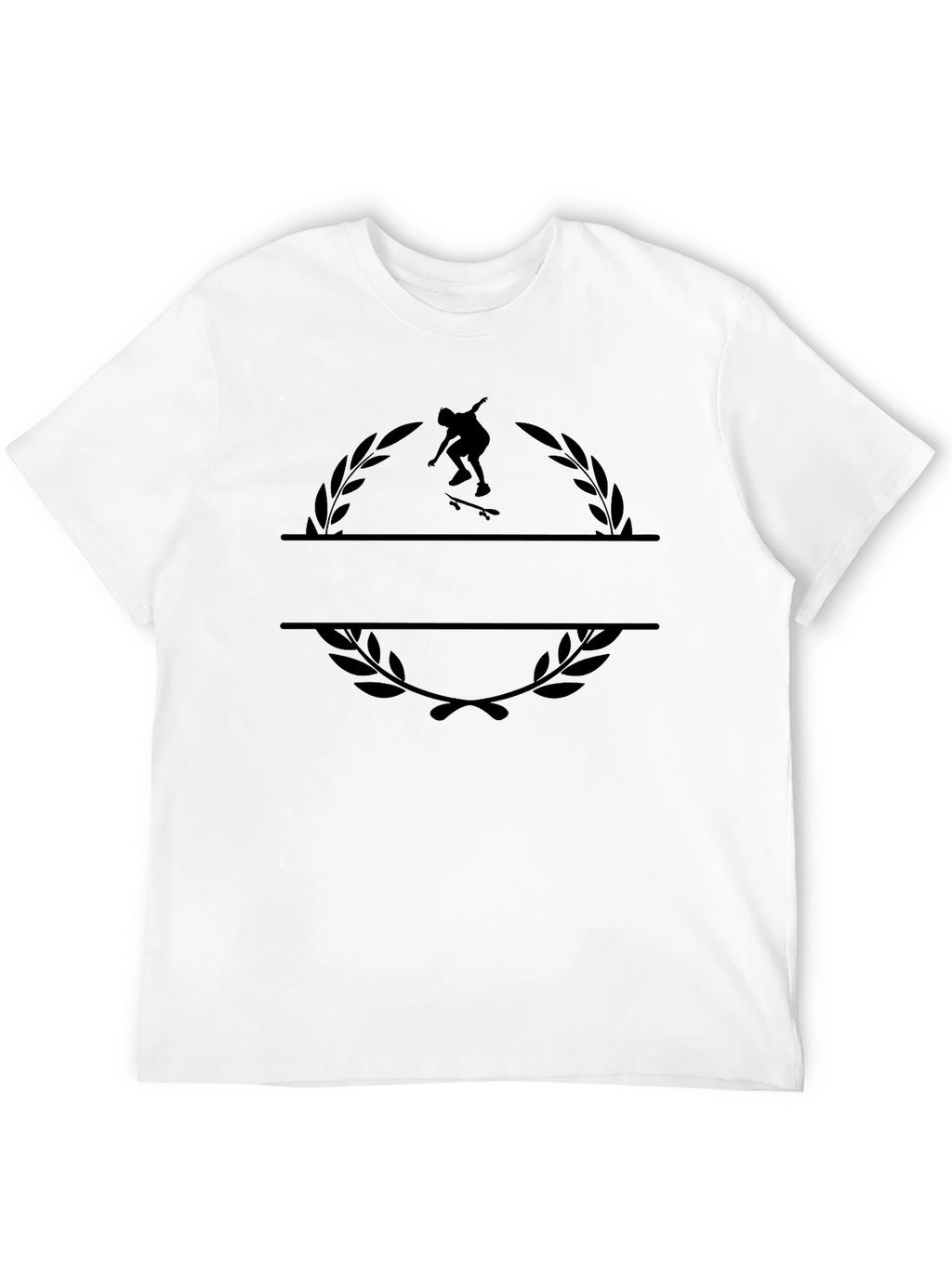 Skateboarder Laurel Black T-Shirt