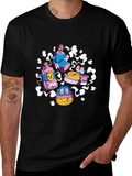 Cartoon Graffiti Black T-Shirt