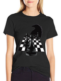 Raven Chess T-Shirt - Black