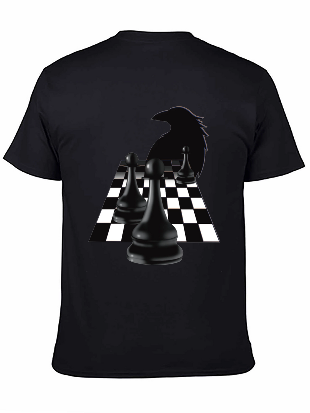 Raven Chess T-Shirt - Black