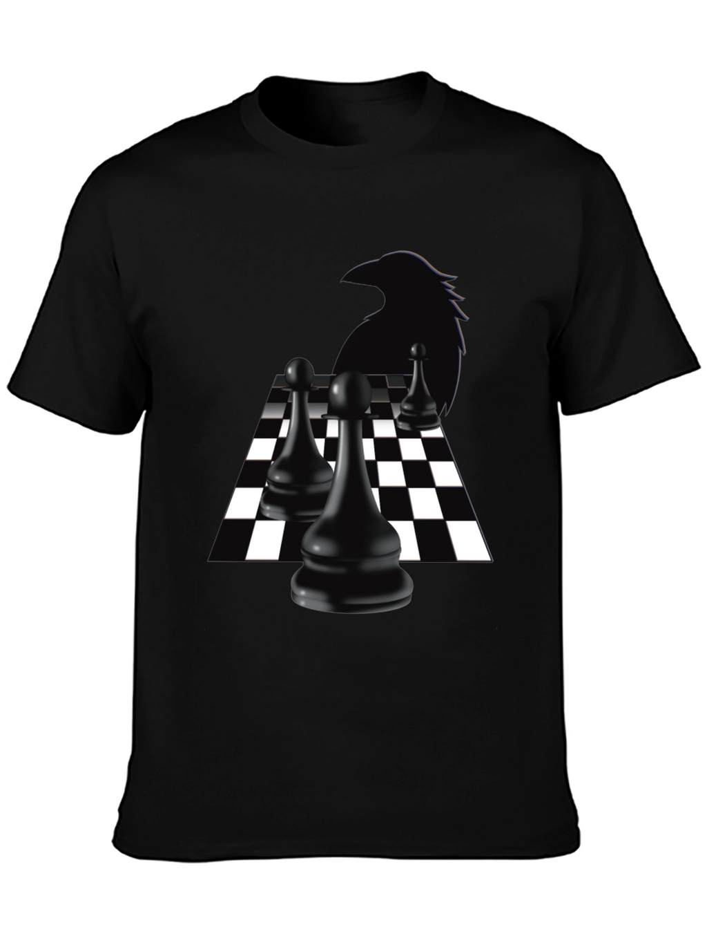 Raven Chess T-Shirt - Black