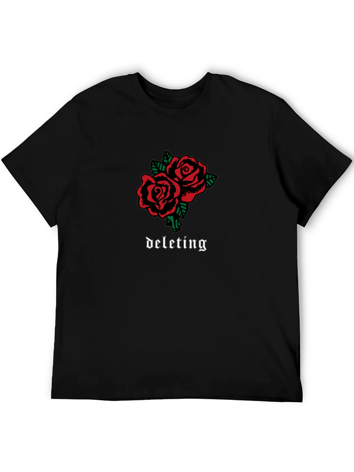 Deleting Roses Graphic T-Shirt - Black