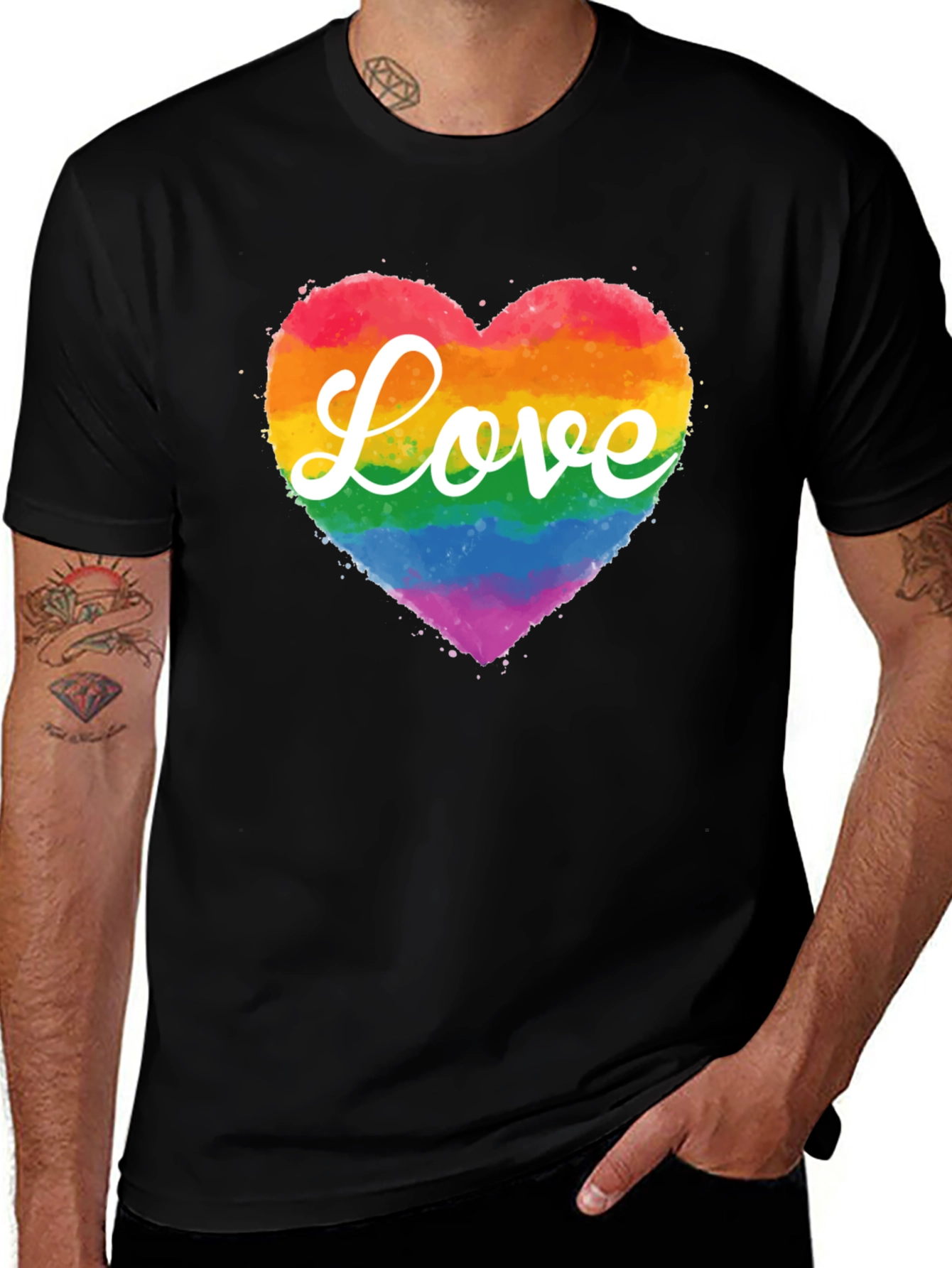 Love Wins T-Shirt Rainbow Heart Tee