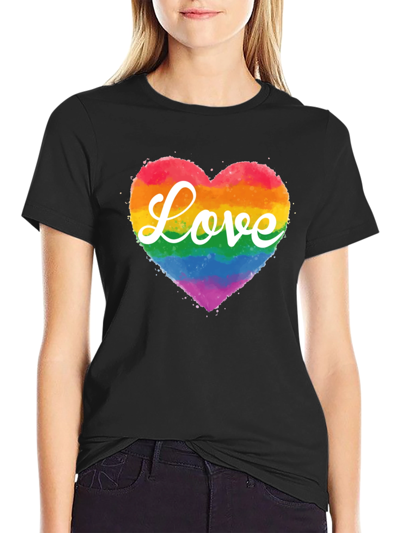 Love Wins T-Shirt Rainbow Heart Tee