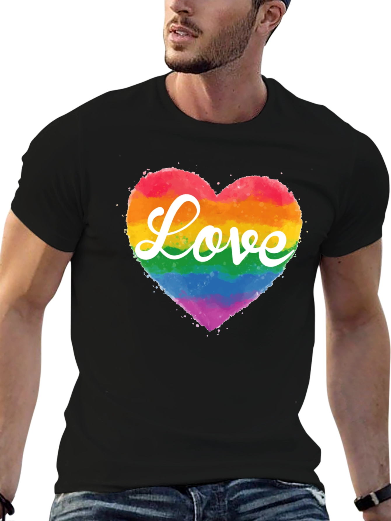 Love Wins T-Shirt Rainbow Heart Tee