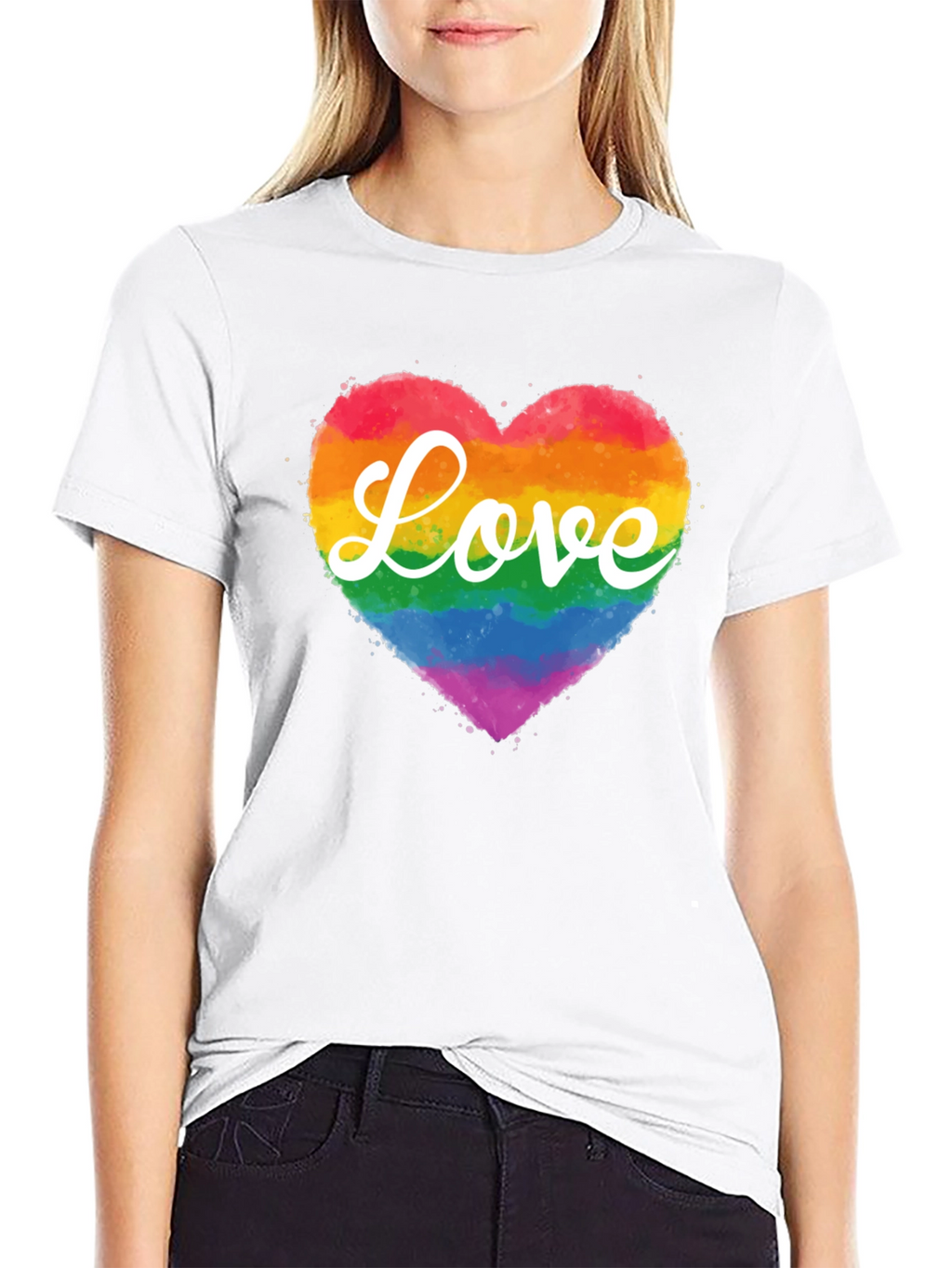 Love Wins T-Shirt Rainbow Heart Tee