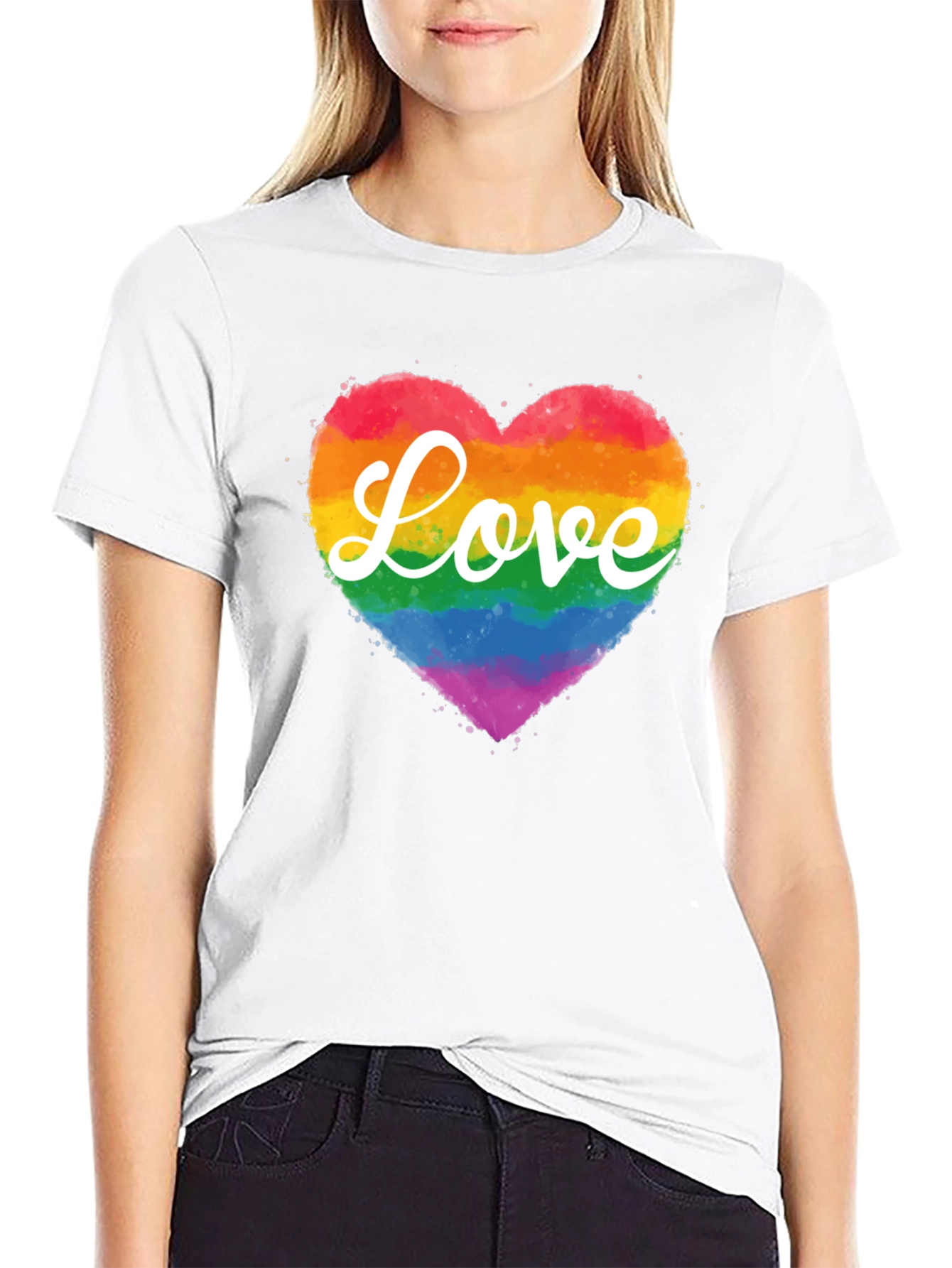 Love Wins T-Shirt Rainbow Heart Tee