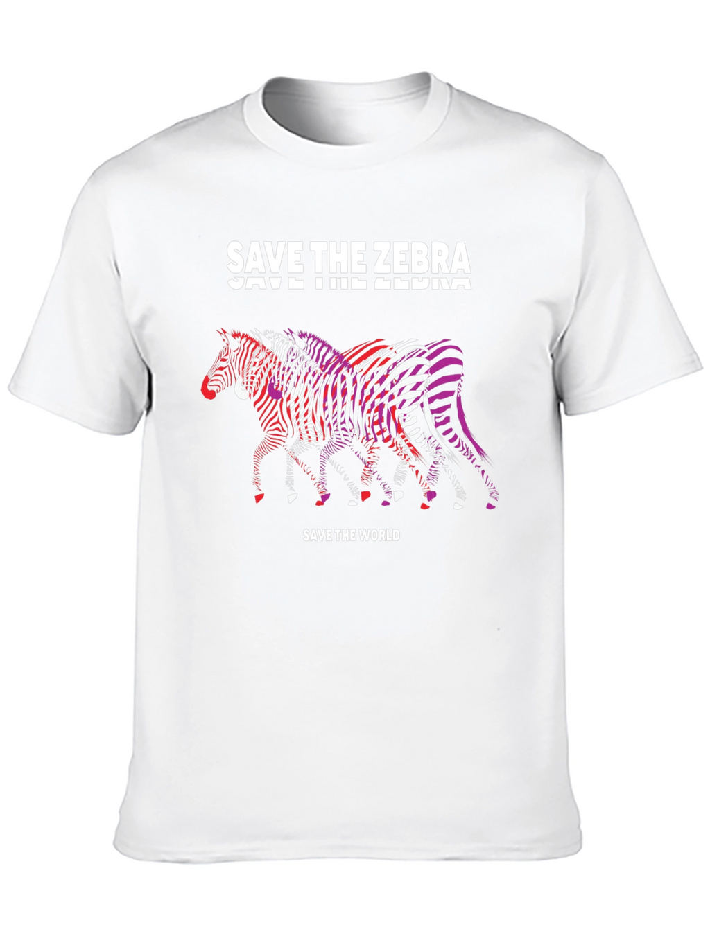 Save the Zebra Graphic T-Shirt - Black