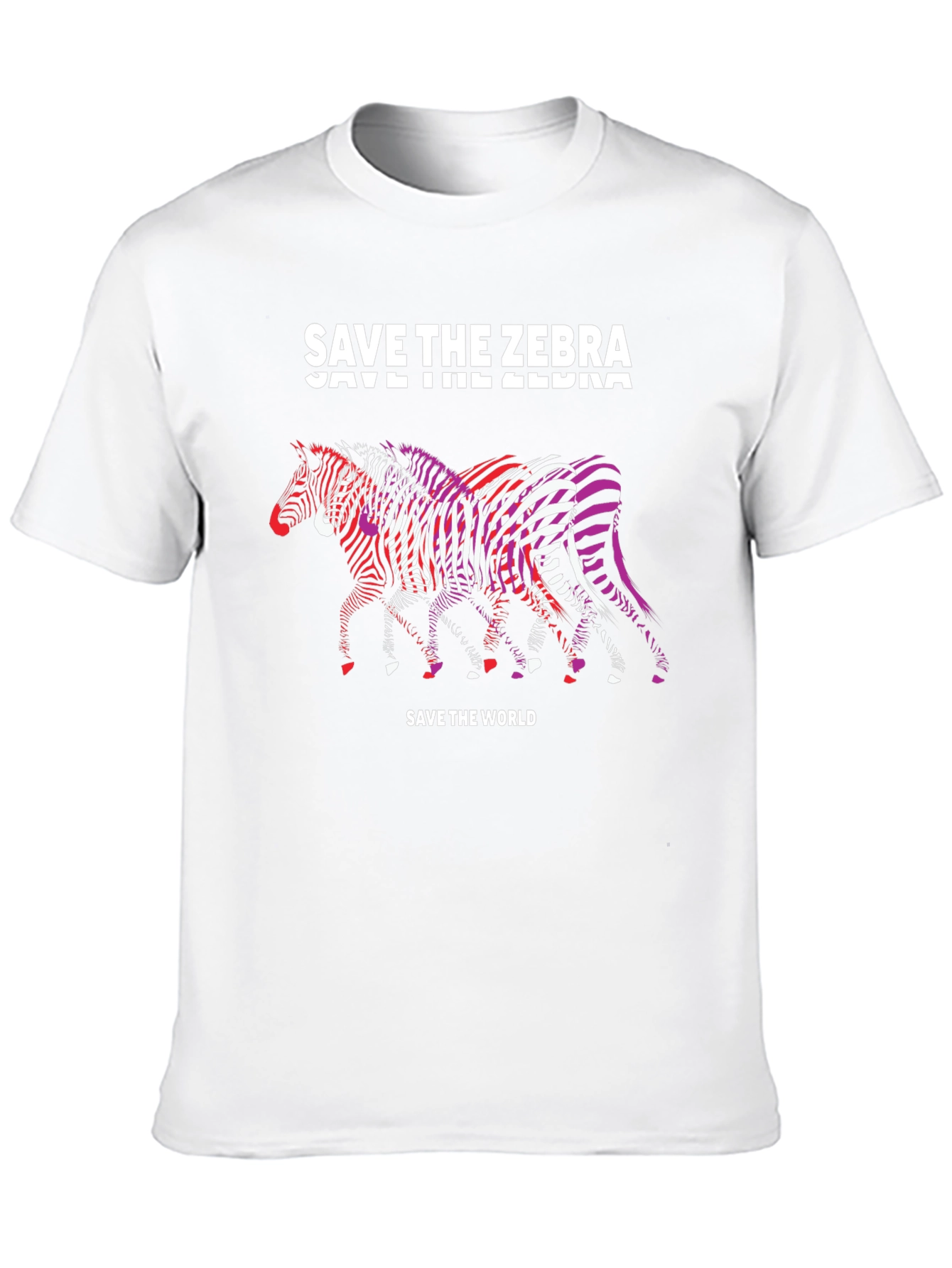 Save the Zebra Graphic T-Shirt - Black