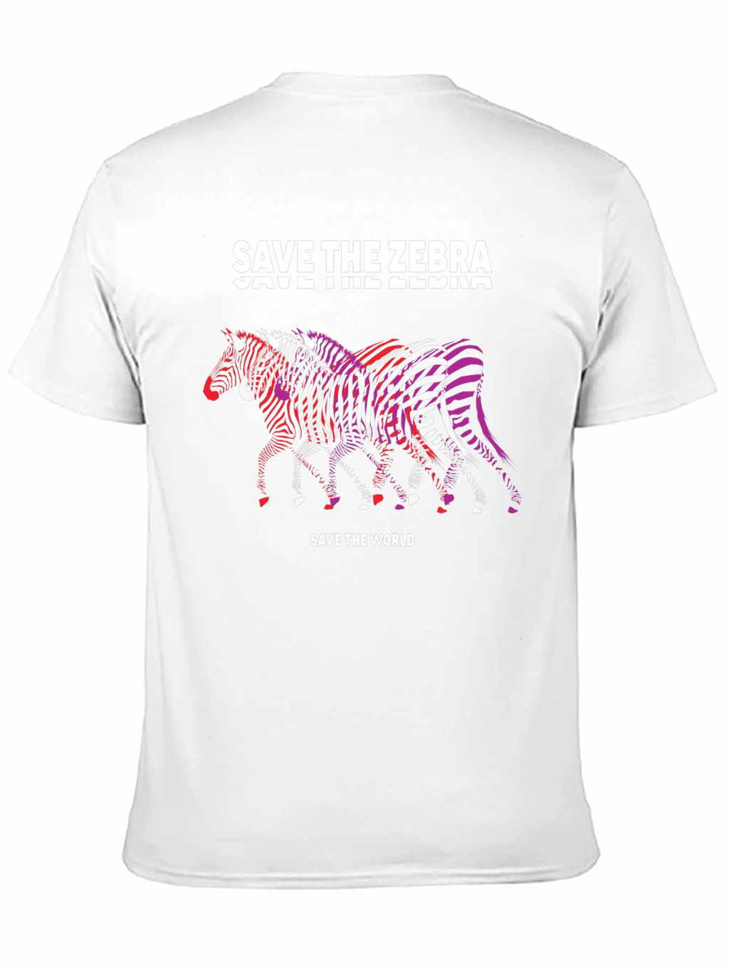 Save the Zebra Graphic T-Shirt - Black