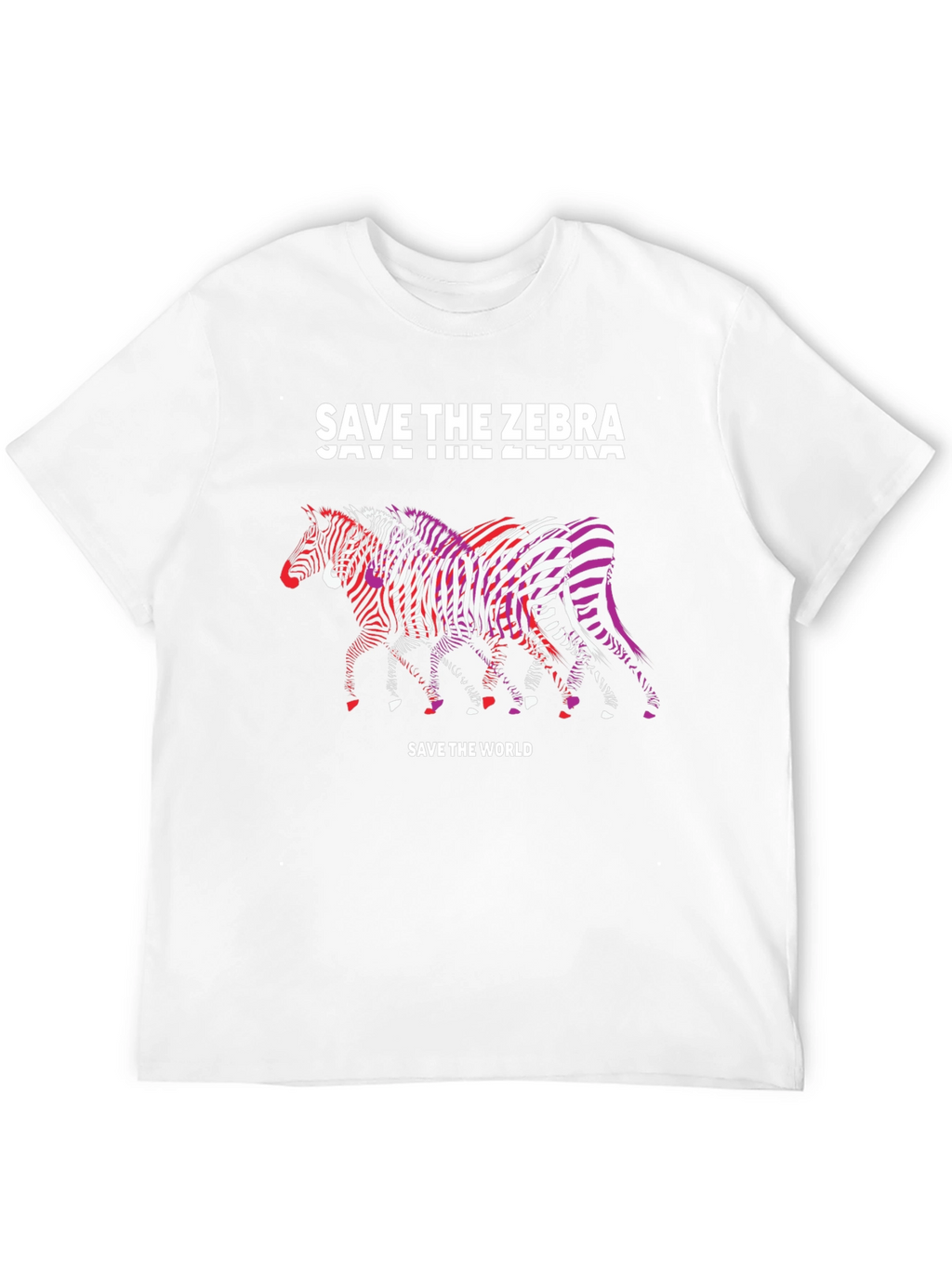 Save the Zebra Graphic T-Shirt - Black