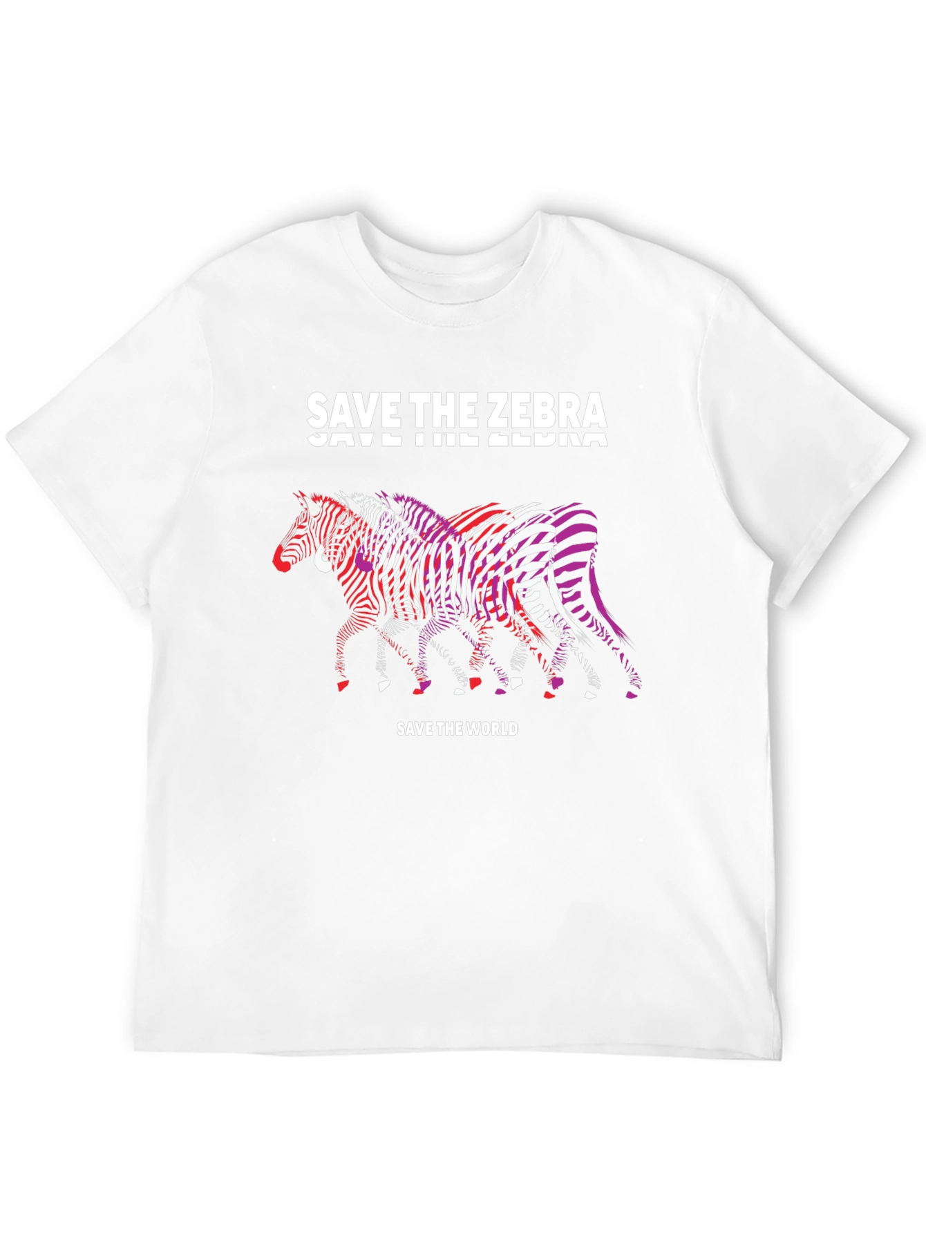Save the Zebra Graphic T-Shirt - Black
